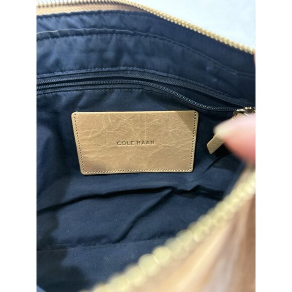 Cole Haan Women’s Tan Leather Chain Bonhuer Shoulder Bag - Picture 10 of 12